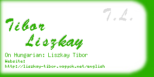 tibor liszkay business card